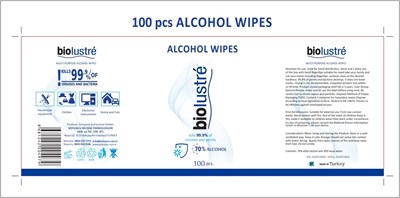 Biolustre Hygienic Hand Cleaning Wipes (Biolustre Alcohol Wipes)